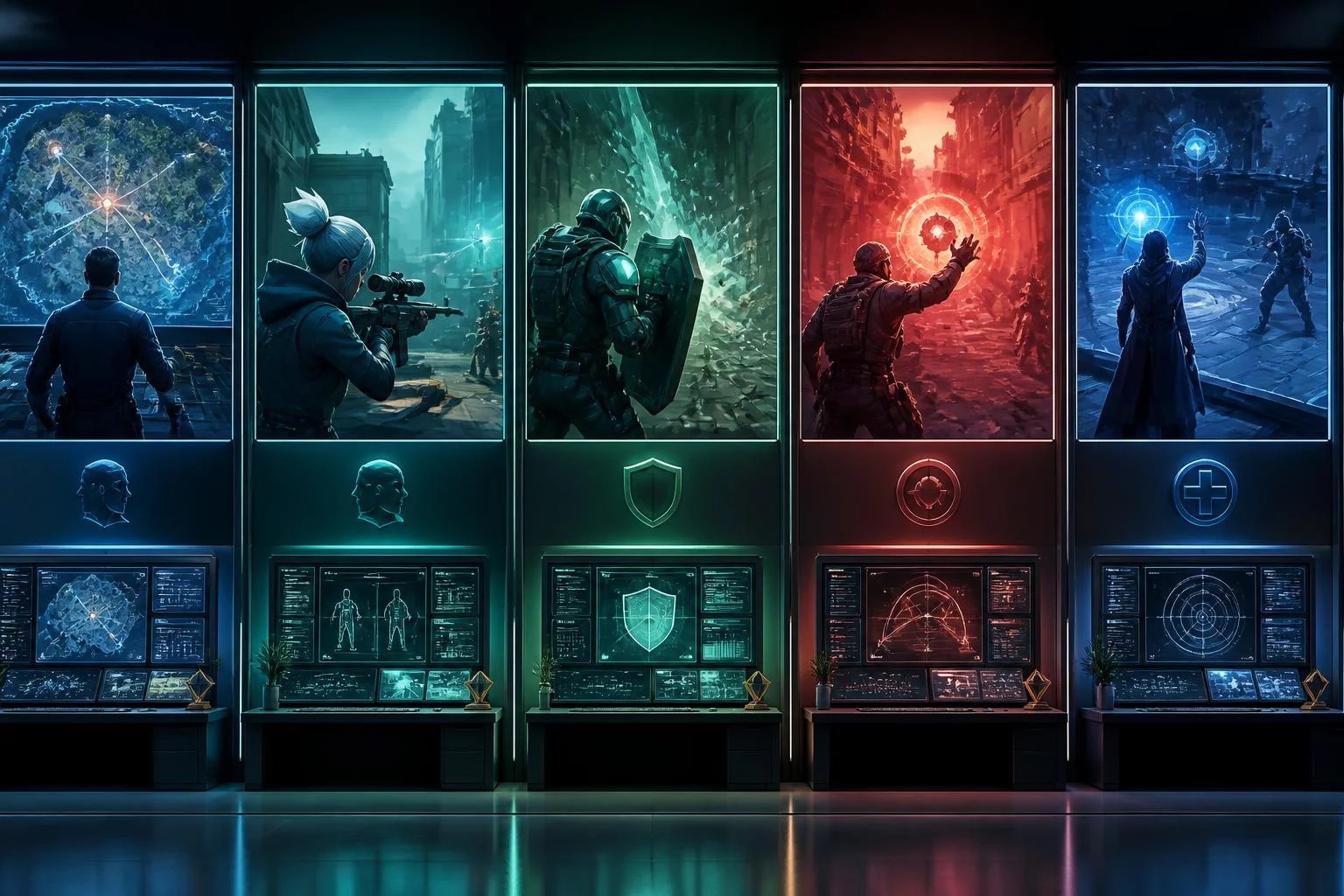 Competitive games compared side by side
