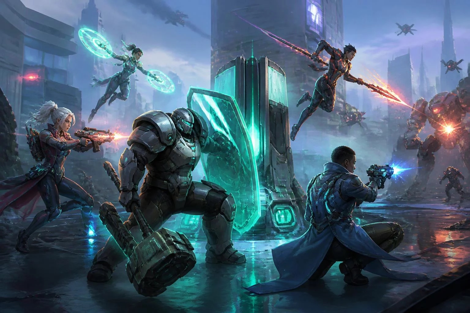 Original Overwatch 2 editorial game illustration